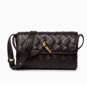 Verano Hill Therese Adjustable Strap Small Shoulder Bag Black Gold Hardware